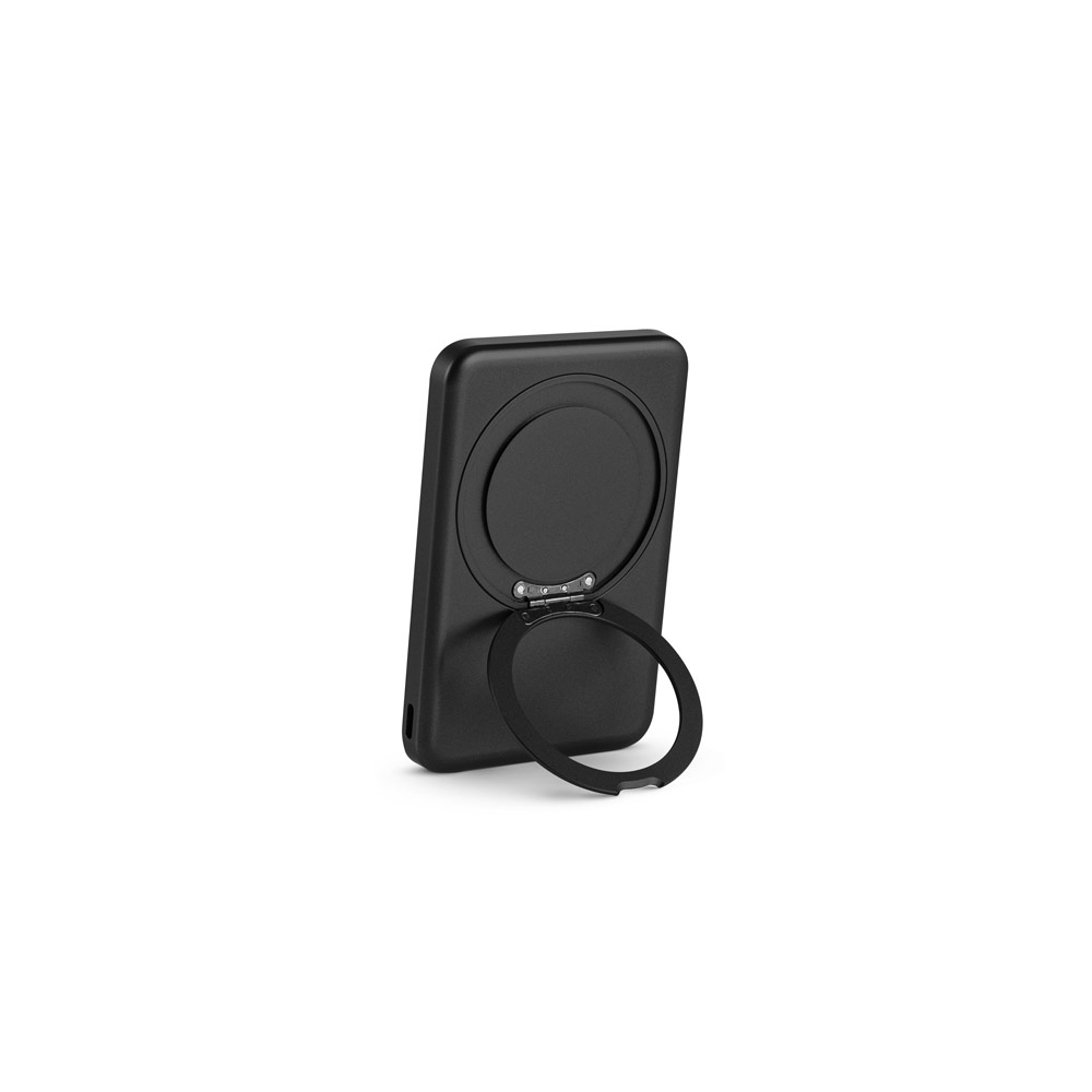 Bateria portátil magnética com carregador por indução super-rápido (5.000 mAh), em ABS 100% reciclado