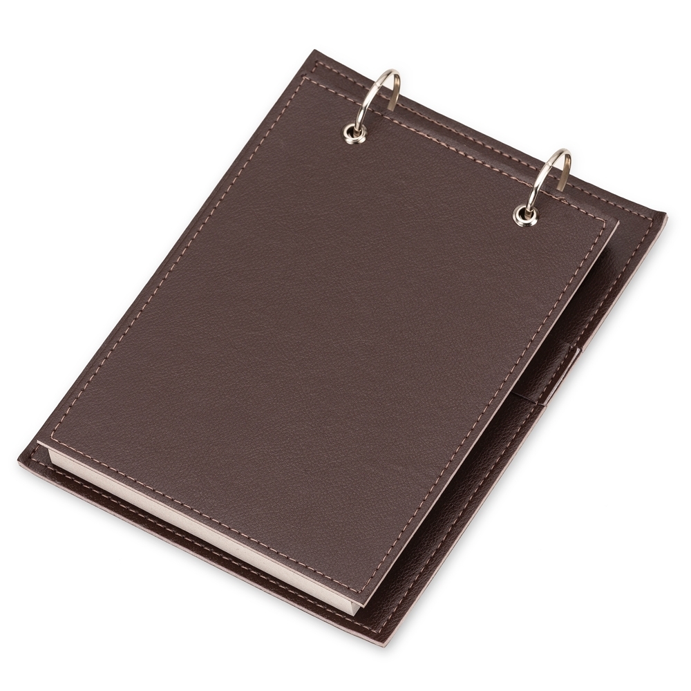 Bloco de Anotações Personalizado de Mesa 23,2 x 17 cm com Capa em Couro Sintético