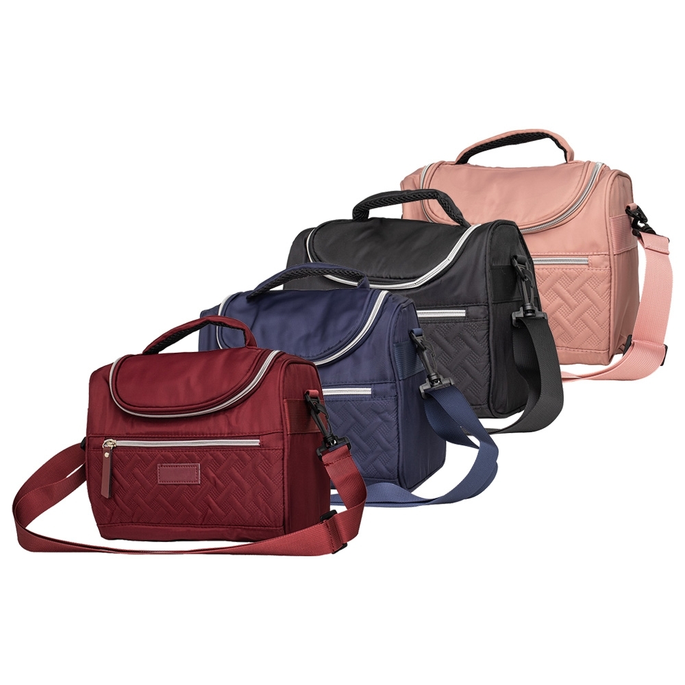 Bolsa Térmica Casual 9 Litros em Poliéster com Detalhes em Couro Sintético Personalizada