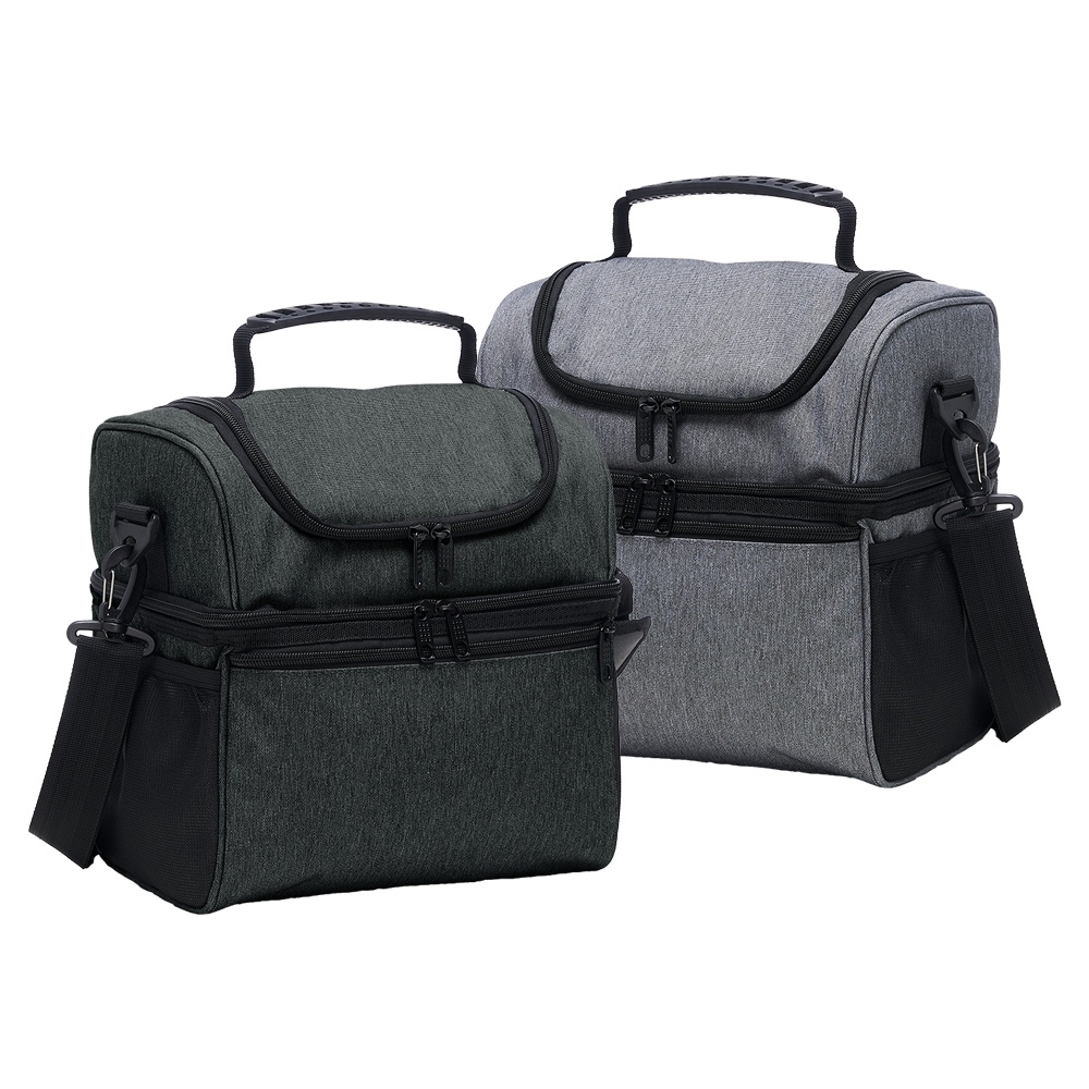 Bolsa Térmica Dupla de Nylon 12 Litros com Três Compartimentos Personalizada