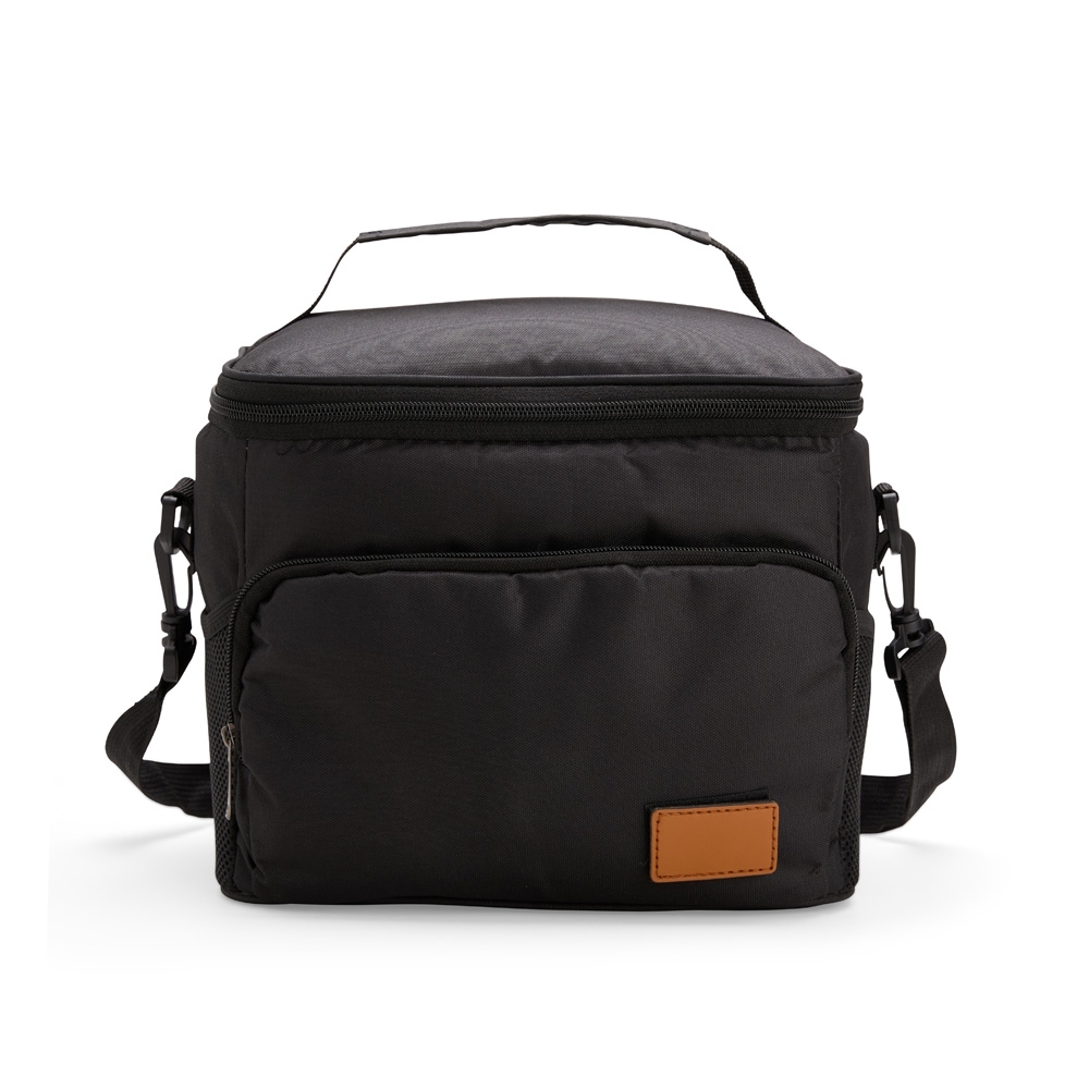 Bolsa térmica Personalizada 11 litros em Oxford resistente à água com revestimento em PEVA, bolsos laterais e alça transversal ajustável