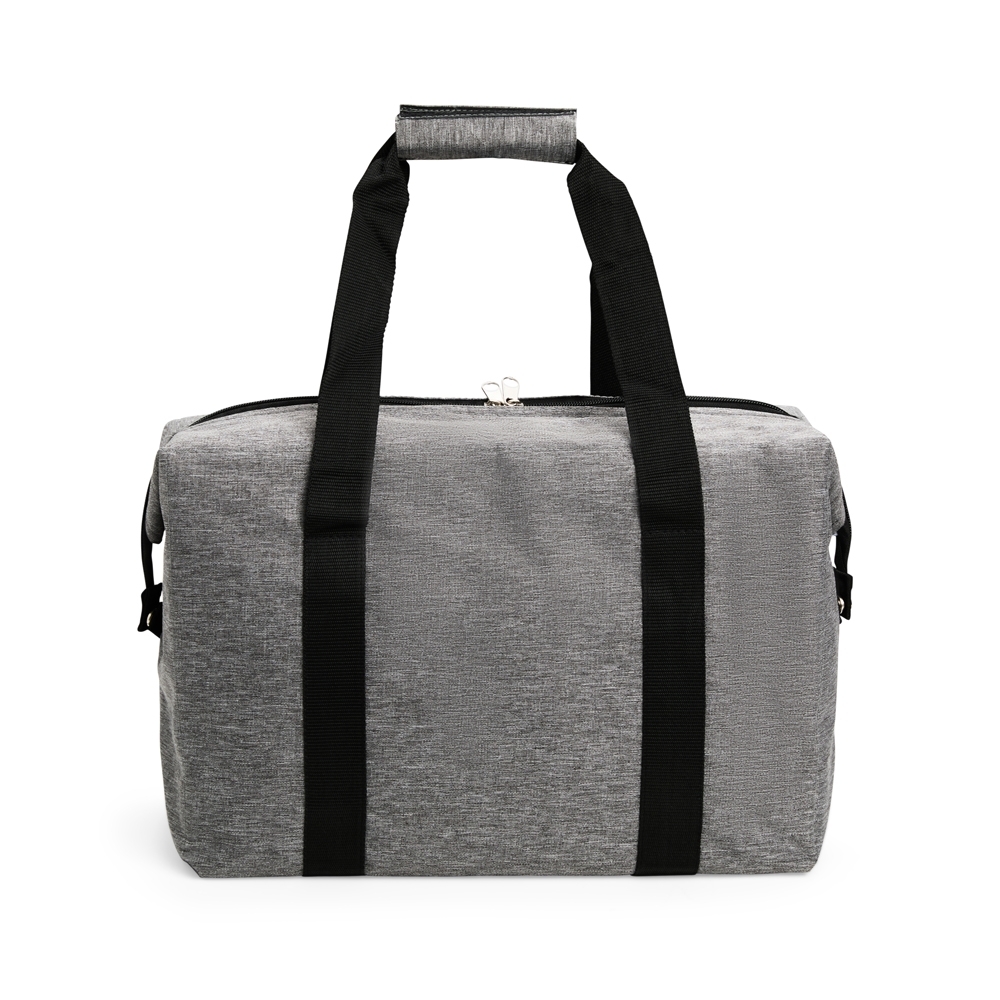 Bolsa térmica Personalizada 25 litros em Oxford resistente à água com revestimento em alumínio e alças com união em velcro