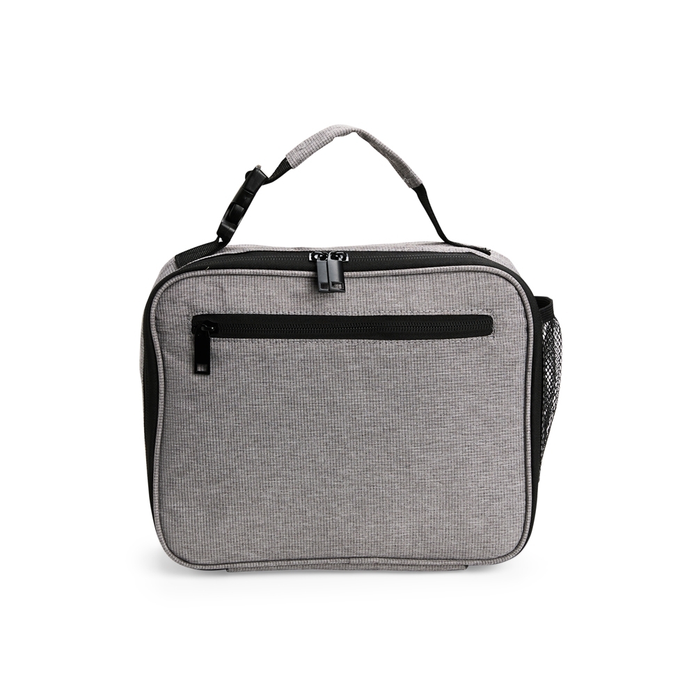 Bolsa térmica Personalizada 6 litros em poliéster impermeável com revestimento em PEVA e bolsos organizadores