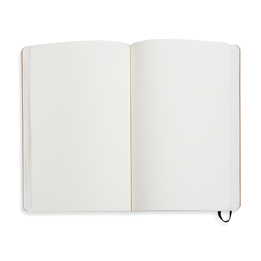 Caderneta Kraft Personalizada com Elástico 21 x 13,7 cm – 80 Folhas