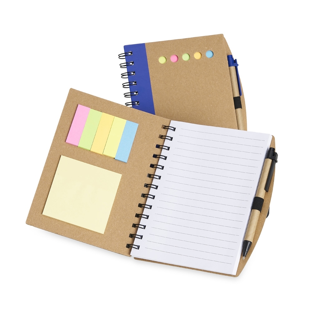 Caderno Ecológico Personalizado com Caneta e Blocos Autoadesivos