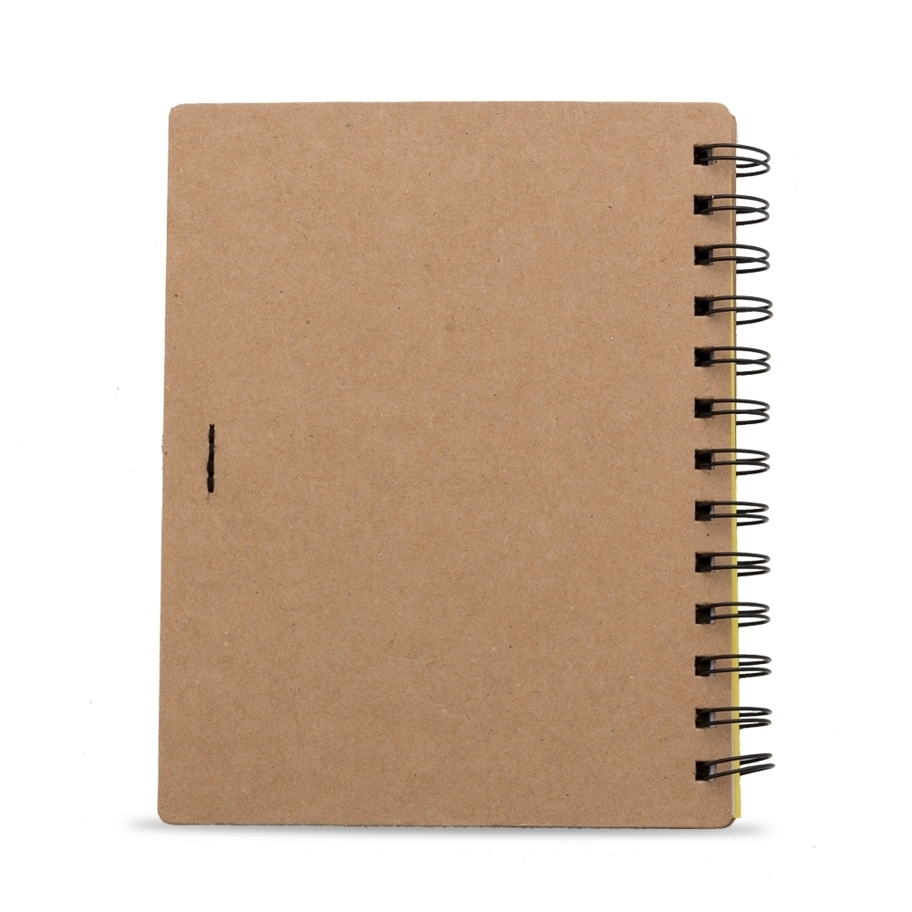 Caderno Ecológico Personalizado com Folhas Pautadas e Elástico para Caneta