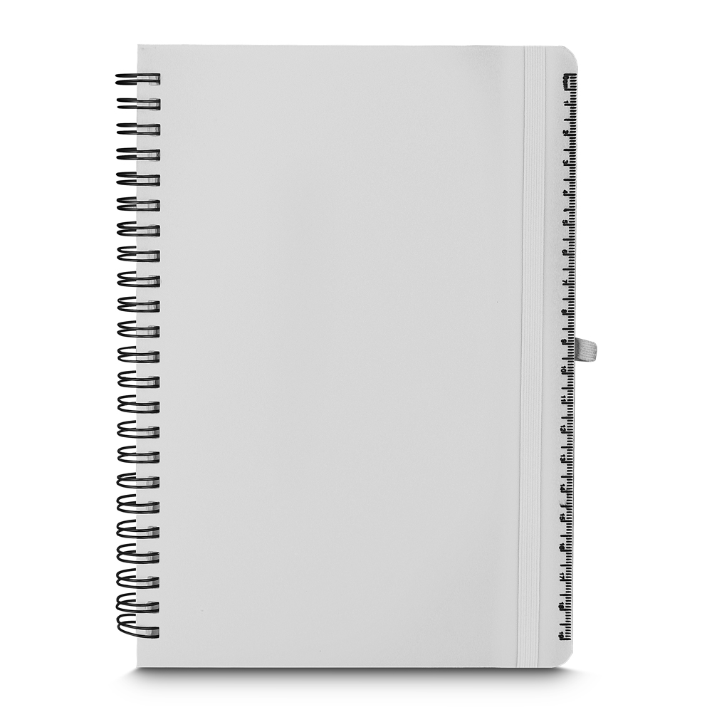 Caderno em PP Reciclável Personalizado com 70 Folhas e Suporte para Caneta