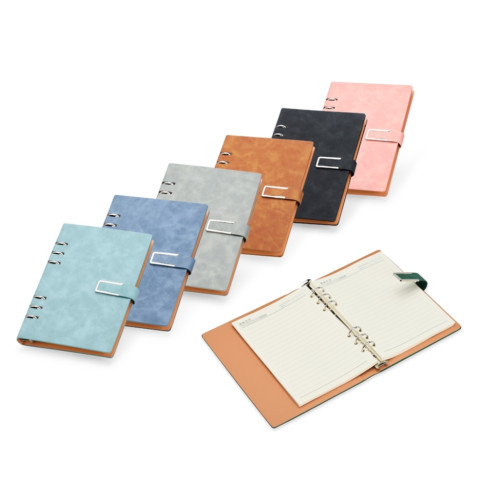 Caderno Fichário em PU Personalizado A5 com Fecho Imantado 22,9 x 16,5 cm – 119 Folhas