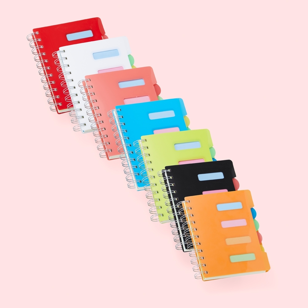 Caderno Pequeno Personalizado com Divisórias 14,5 x 12,3 cm – 103 Folhas