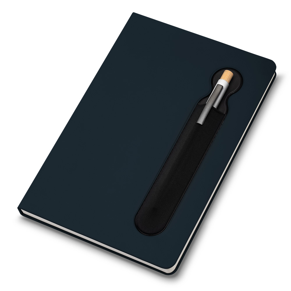 Caderno Personalizado em PU com Suporte para Caneta