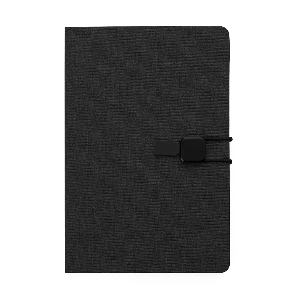 Caderno Personalizado em Tecido Poliéster com Fechamento em Metal
