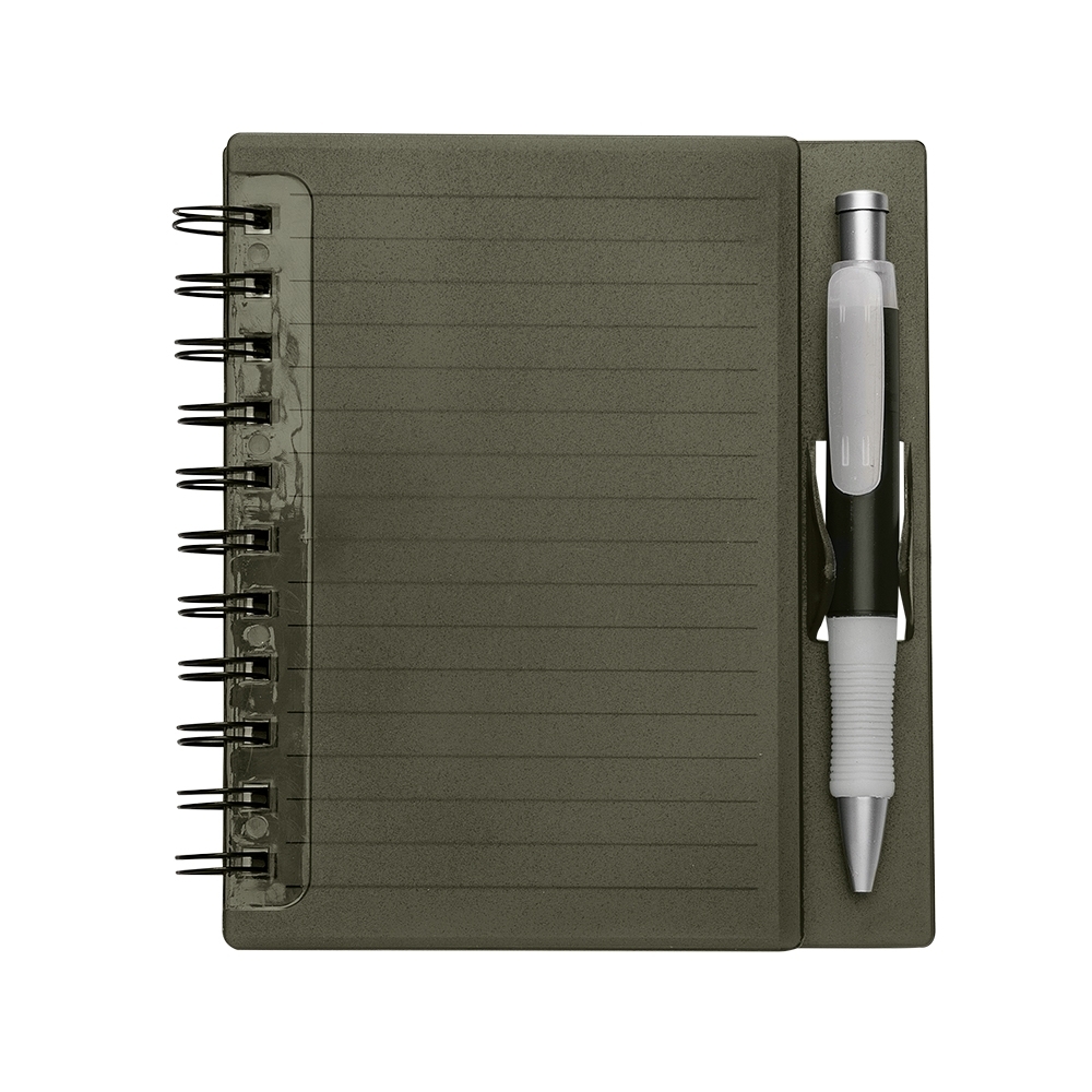 Caderno Plástico Personalizado com Caneta 16,1 x 14,8 cm – Wire-O