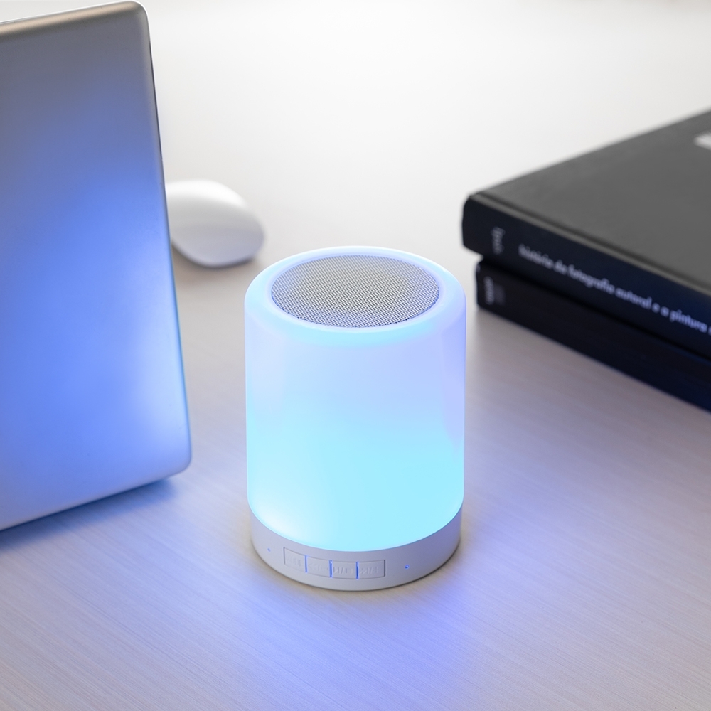 Caixa de Som Multimídia Sem Fio Personalizada com LED e Bluetooth