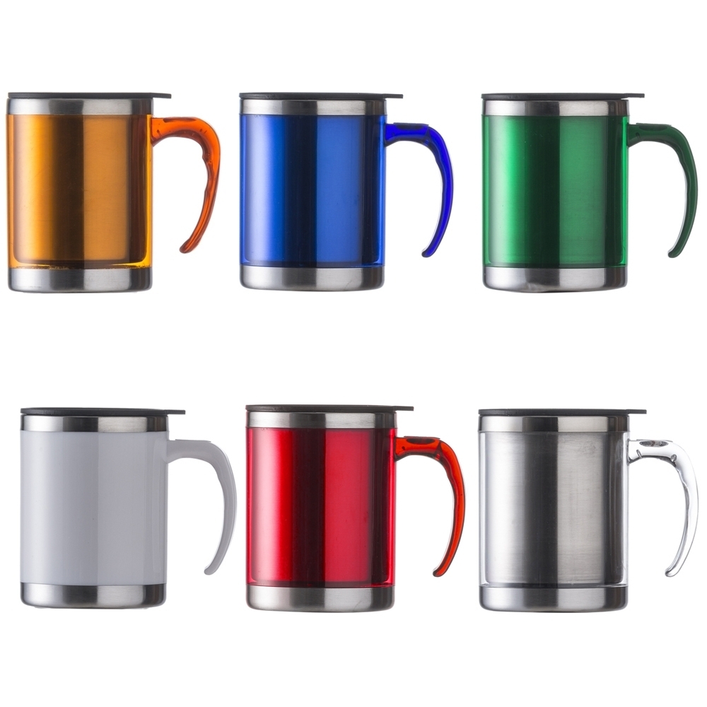 Caneca Acrílica 400ml com Detalhes em Inox Personalizada