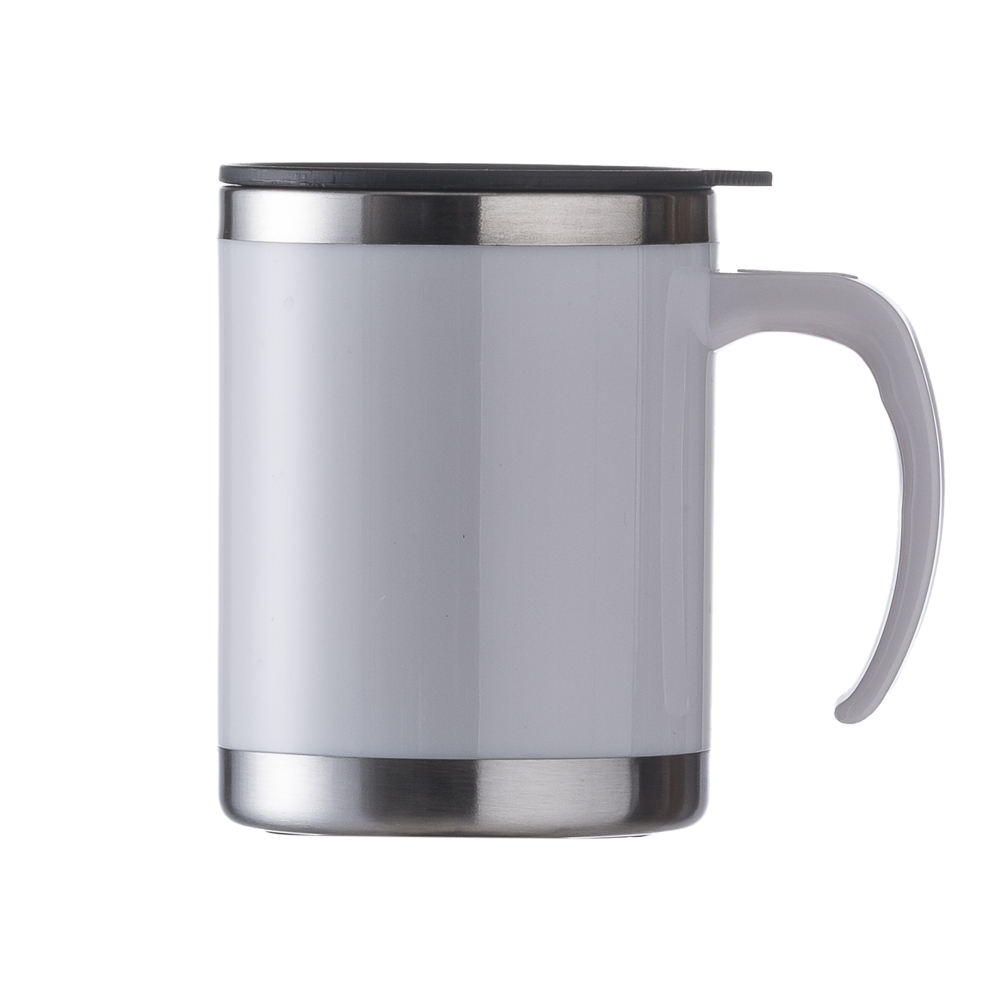 Caneca Acrílica 400ml com Detalhes em Inox Personalizada