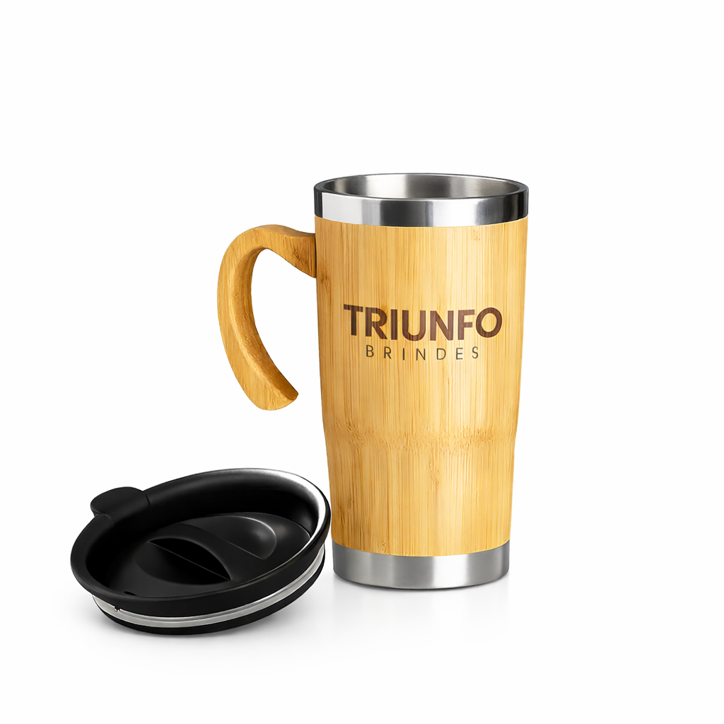Caneca de Bambu Personalizada  450ml
