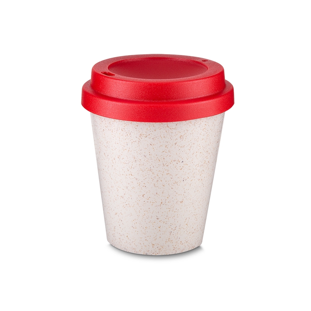 Copo em Fibra de Arroz 350 ml com Tampa Personalizado