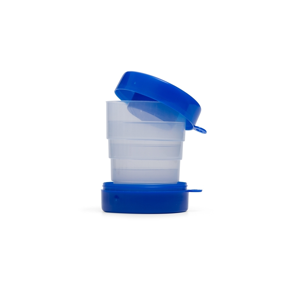 Copo Retrátil 200ml Personalizado com Porta Comprimidos e Chaveiro