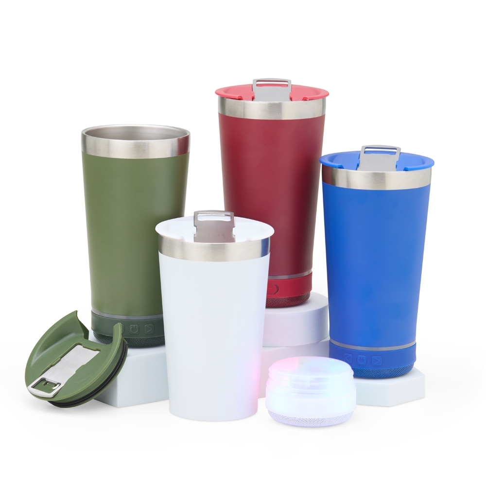 Copo Térmico Inox com Caixa de Som 400ml Personalizado