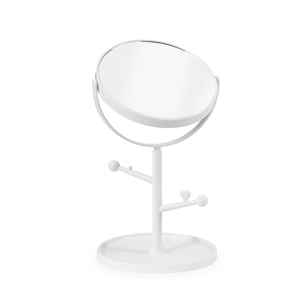 Espelho de Mesa Dupla Face 28,2 x 14,7 cm com Base Organizadora Personalizado