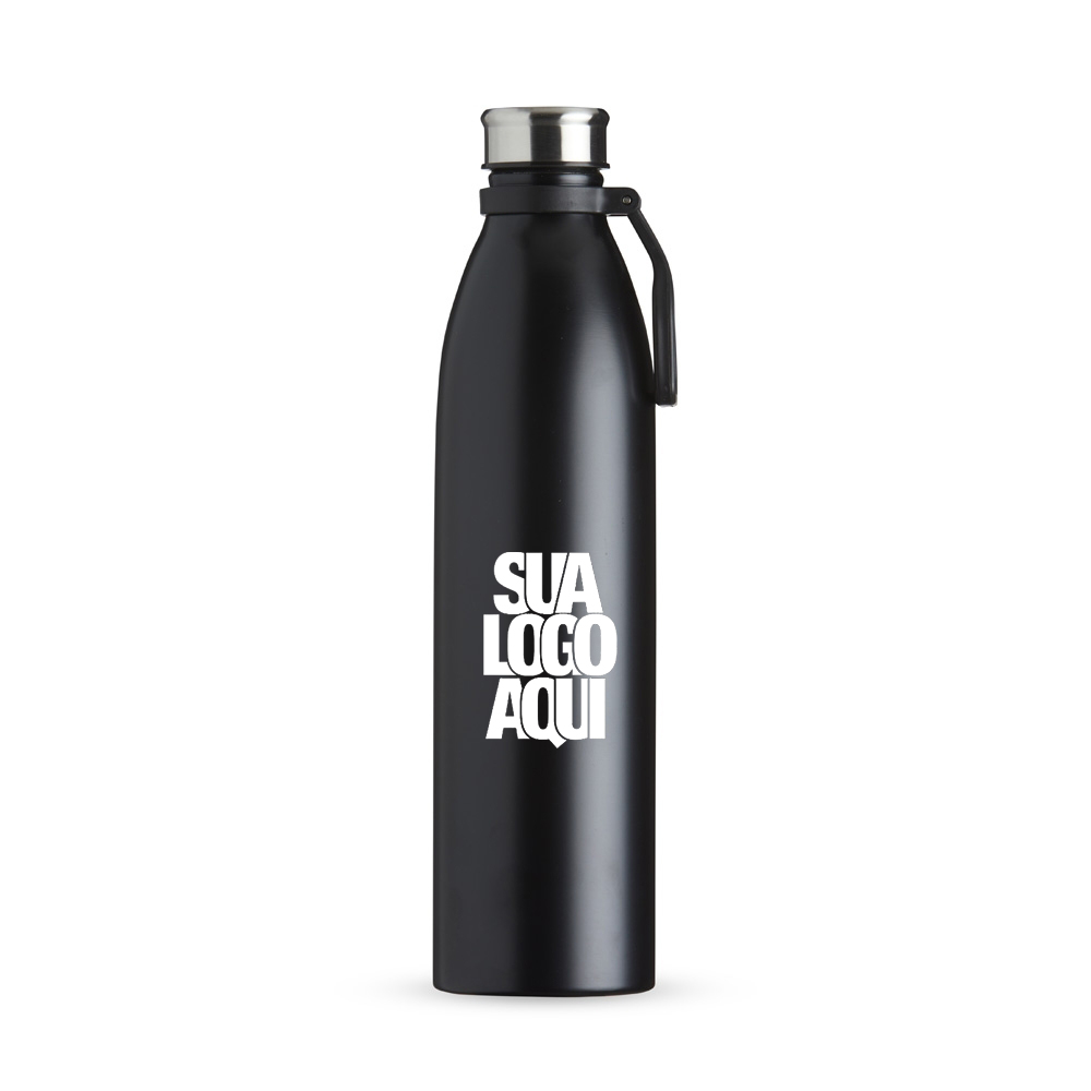 Garrafa de Inox Personalizada 1,1 Litros com Tampa Rosqueável e Alça