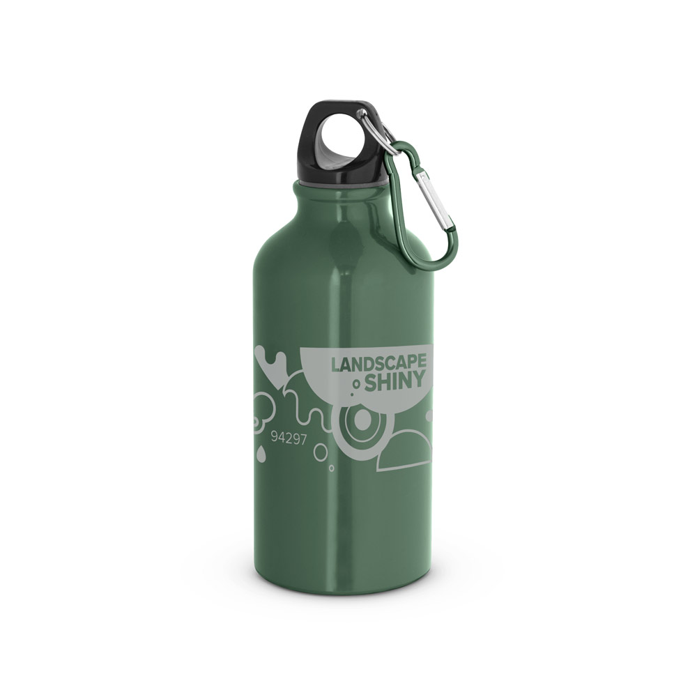 Garrafa esportiva em alumínio com acabamento brilhante (400 mL)