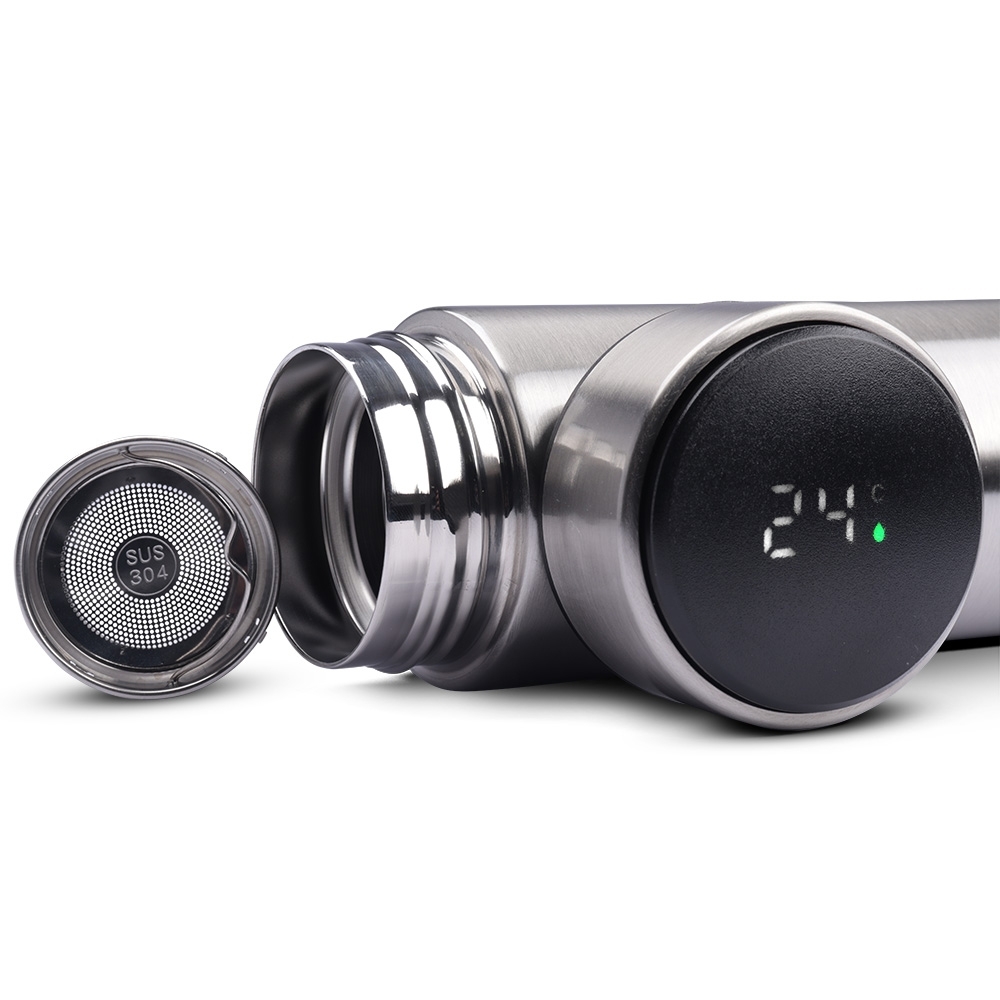 Garrafa Térmica Inox 450ml Personalizada com Display LED e Infusor