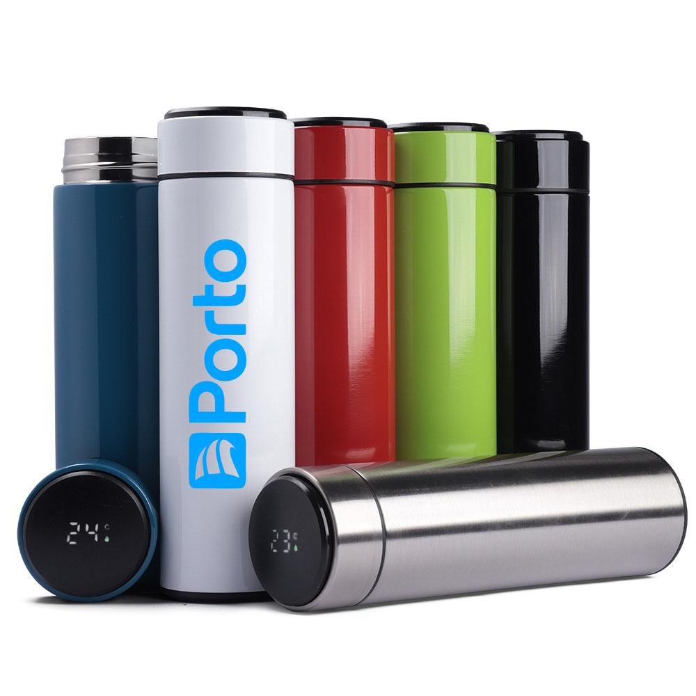 Garrafa Térmica Inox 450ml Personalizada com Display LED e Infusor