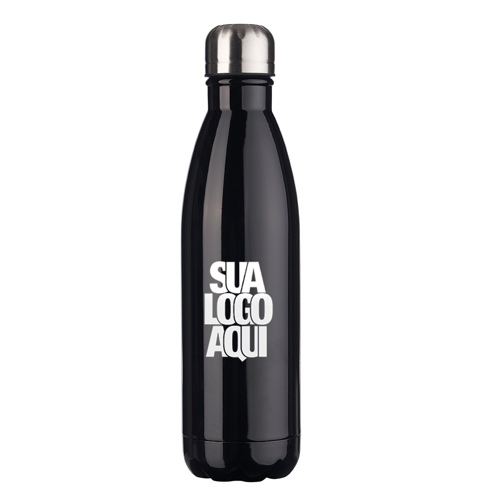 Garrafa Inox 750ml Personalizada com Acabamento Brilhante