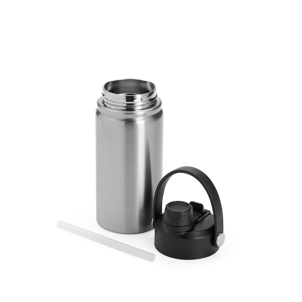 Garrafa Térmica Inox Personalizada 400ml com Canudo e Alça
