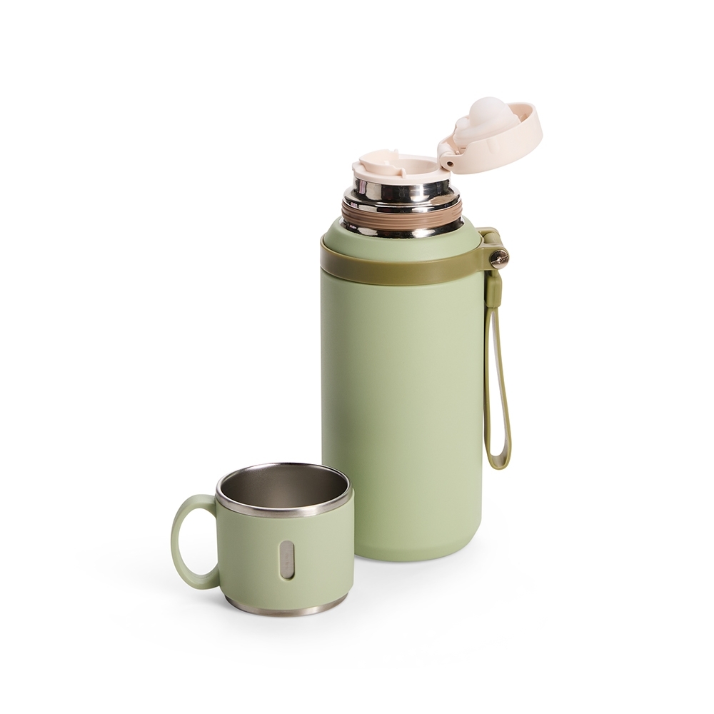 Garrafa Térmica Inox Personalizada 600ml com Infusor e Tampa Caneca