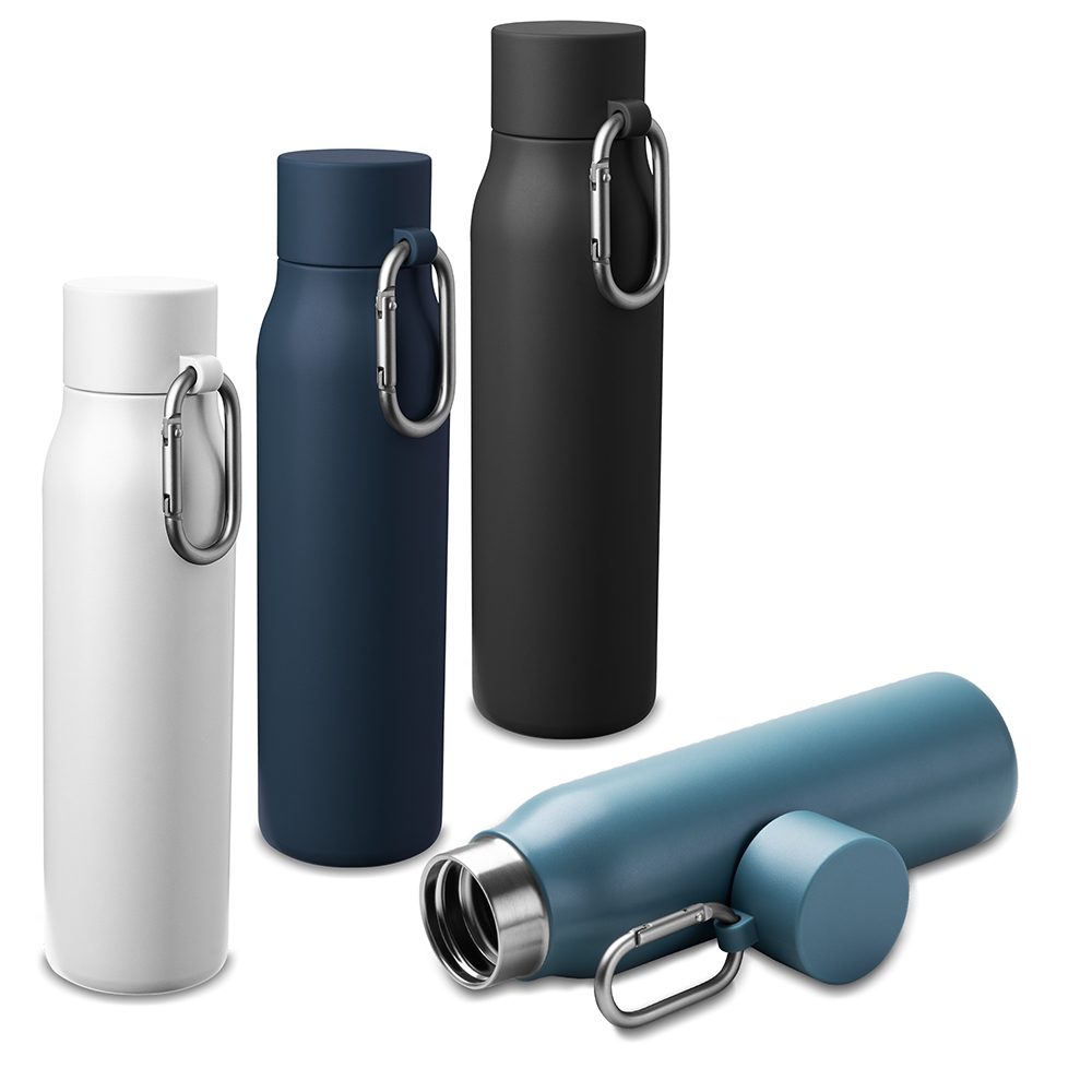 Garrafa Térmica de 550 ml com parede dupla em inox reciclado (externo 304 / interno 201)