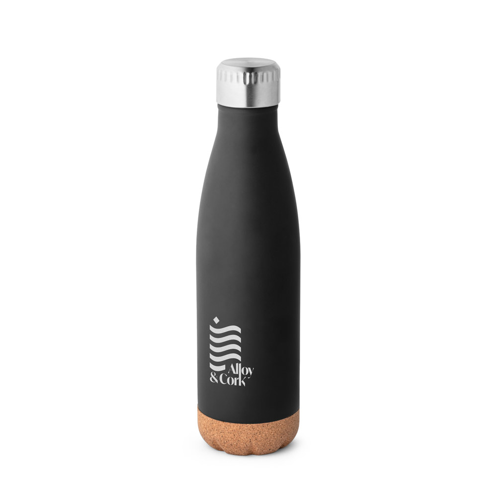Garrafa Térmica em Aço Inox 560ml com Base em Cortiça Personalizada