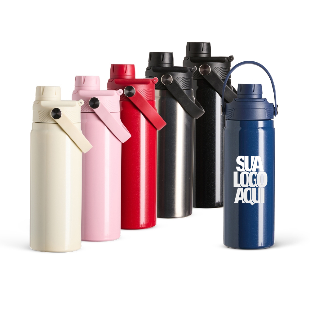 Garrafa Térmica Inox Personalizada 600ml com Alça