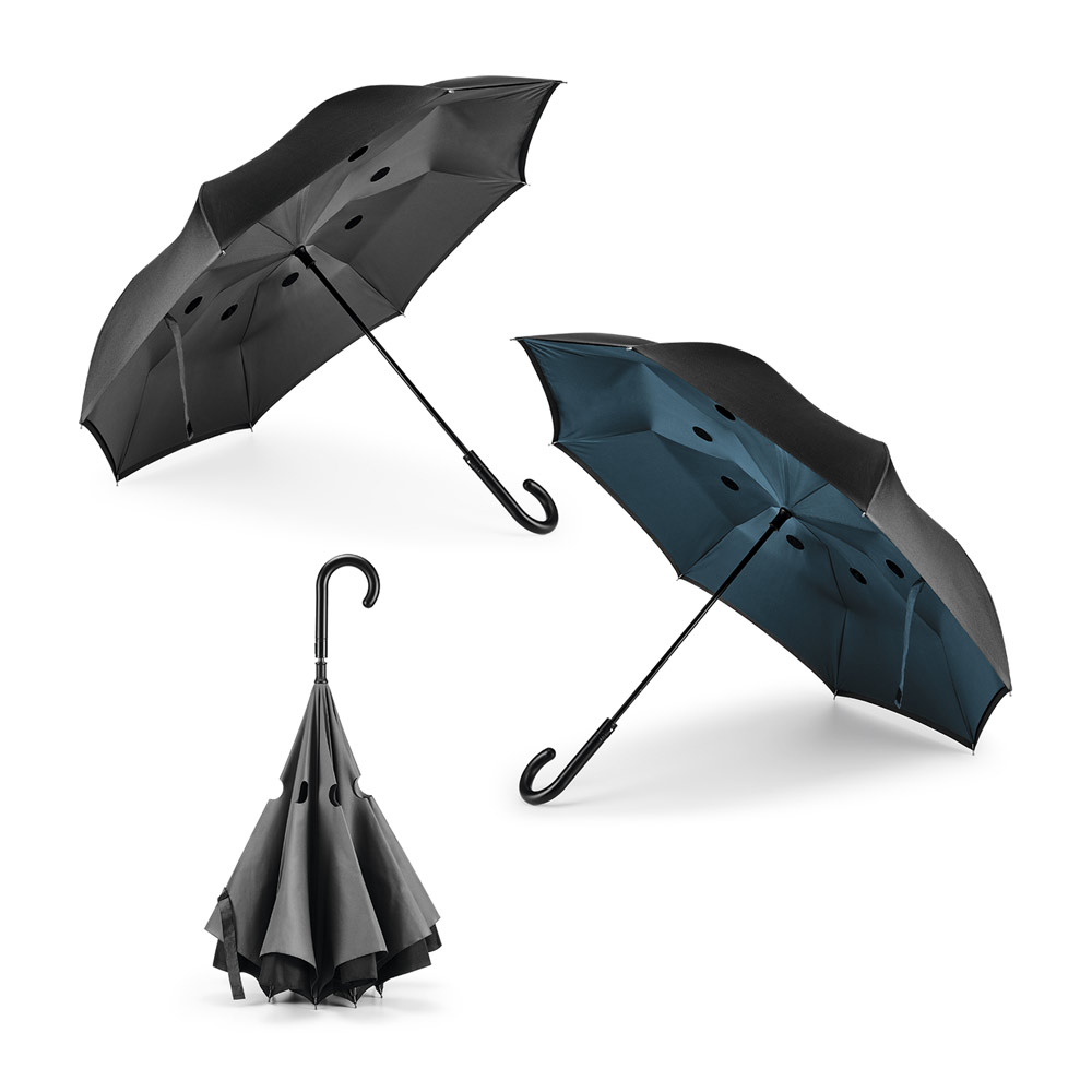 Guarda-Chuva Reversível Personalizado em Pongee 190T com Fibra de Vidro