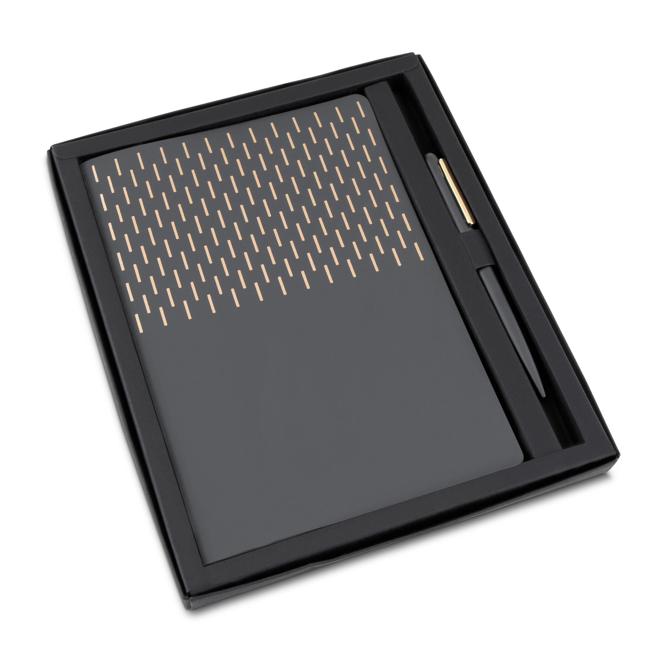 Kit Caderno Personalizado com Caneta em Alumínio Reciclado e Estojo