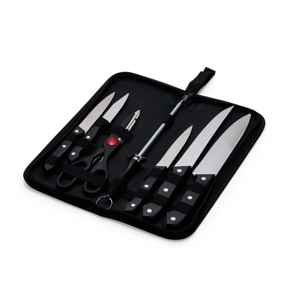 Kit Churrasco Personalizado 7 Peças em Inox com Plaquinha Metálica