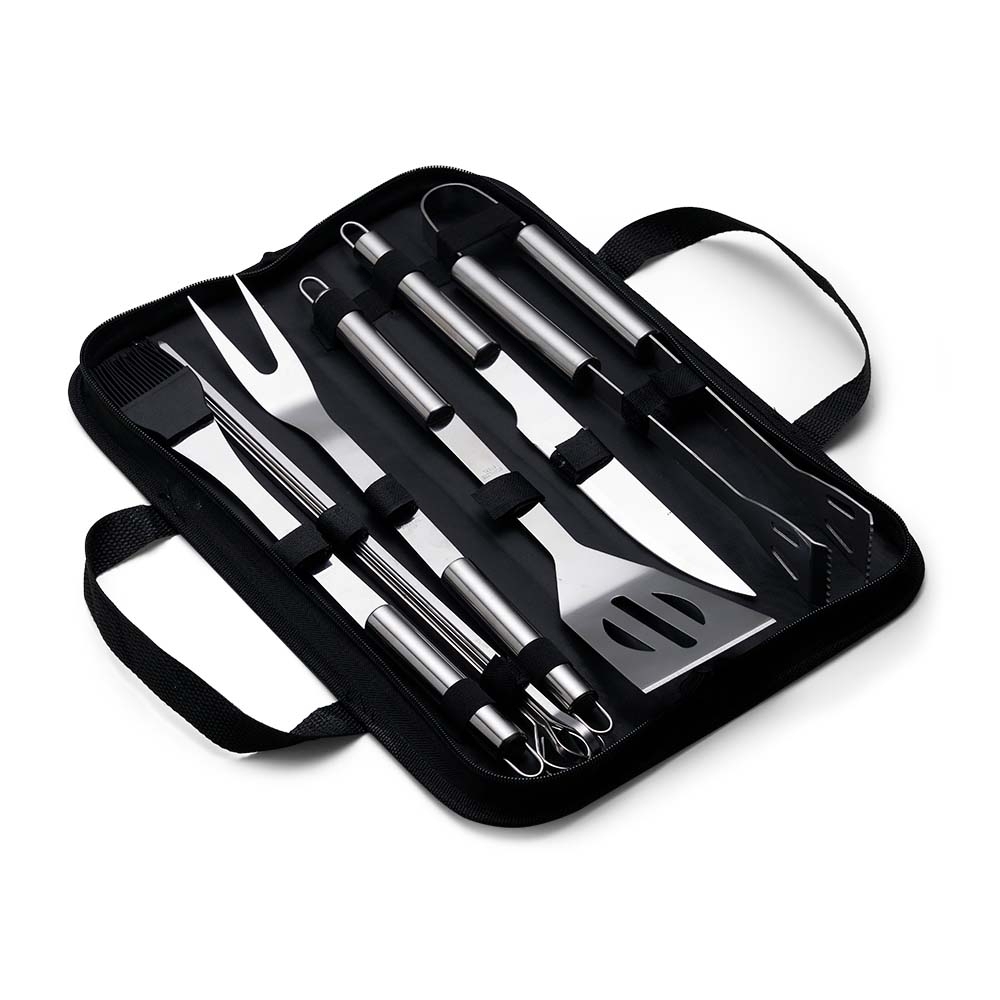 Kit Churrasco Personalizado 9 Peças em Estojo de Nylon com Alça