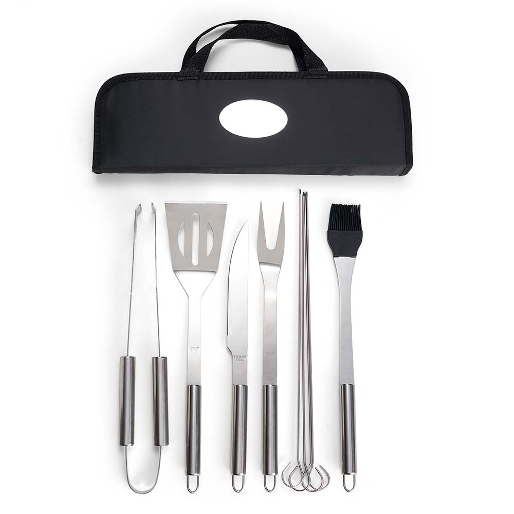 Kit Churrasco Personalizado 9 Peças em Estojo de Nylon com Alça