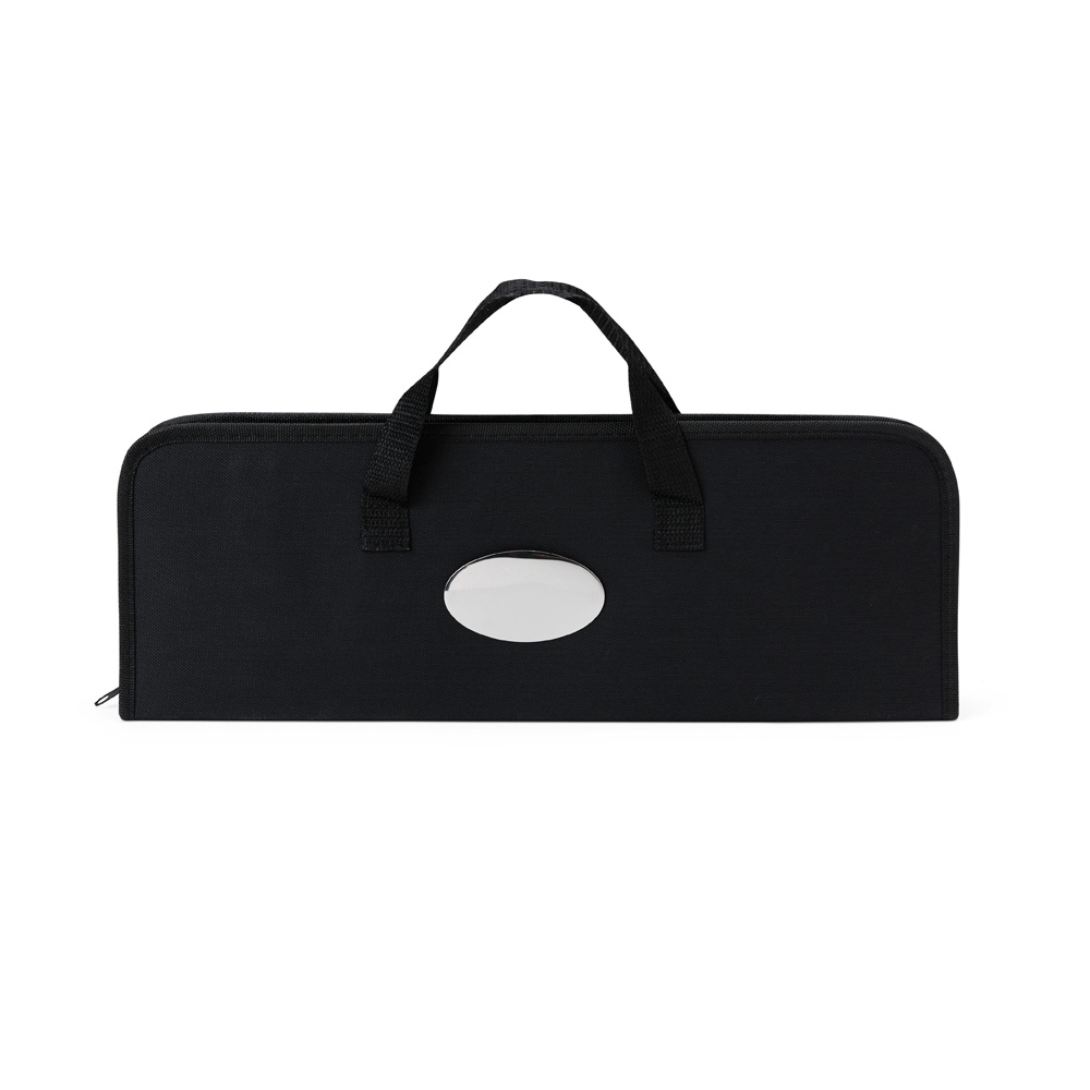 Kit Churrasco Personalizado Completo em Inox com Cabos de Madeira