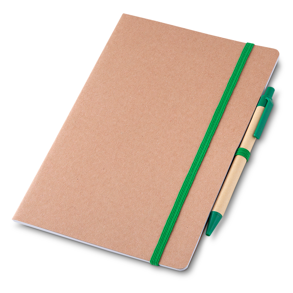Kit Escritório Ecológico Personalizado com Caderno Kraft e Caneta