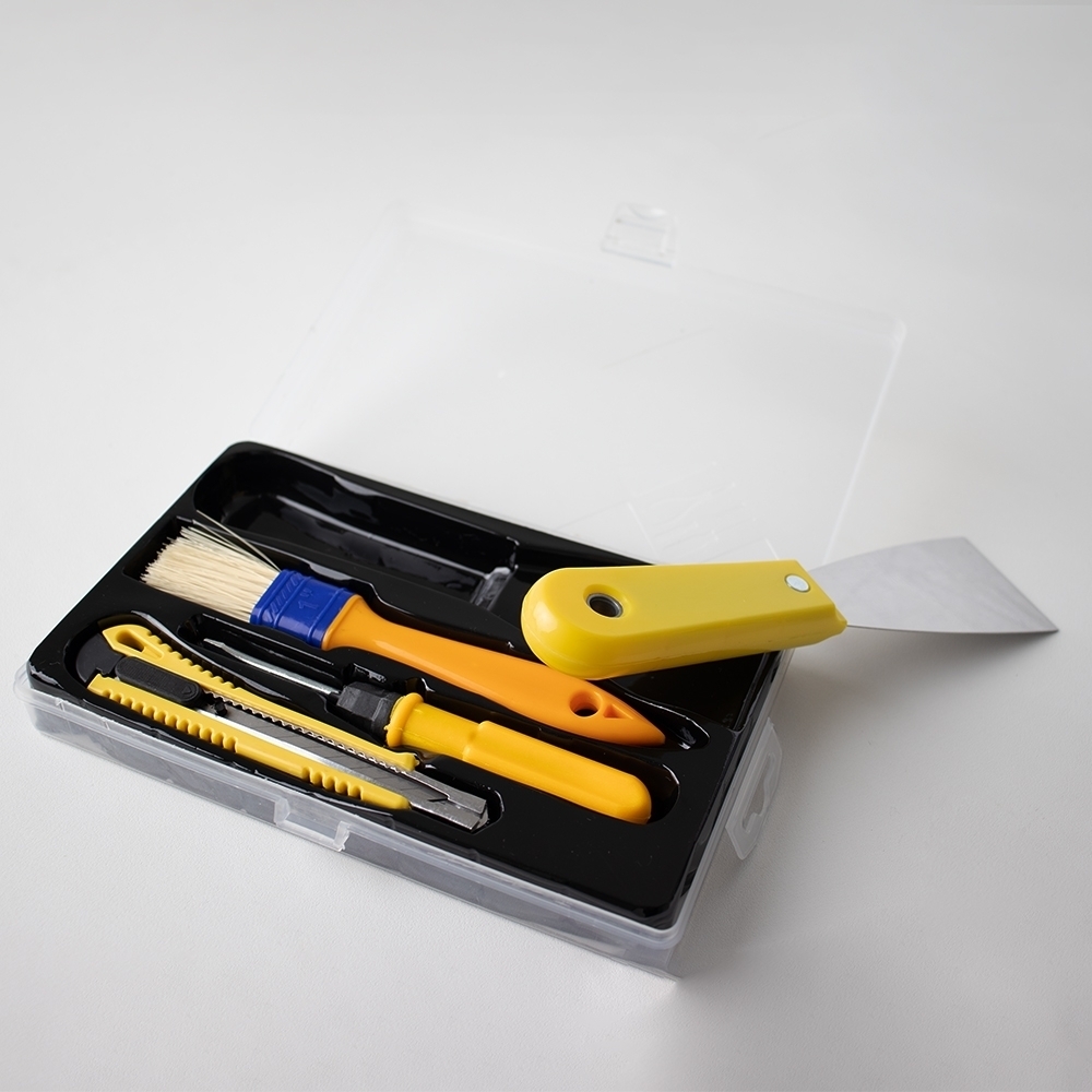 Kit Ferramentas Personalizado 4 Peças em Estojo Plástico com Trava de Segurança