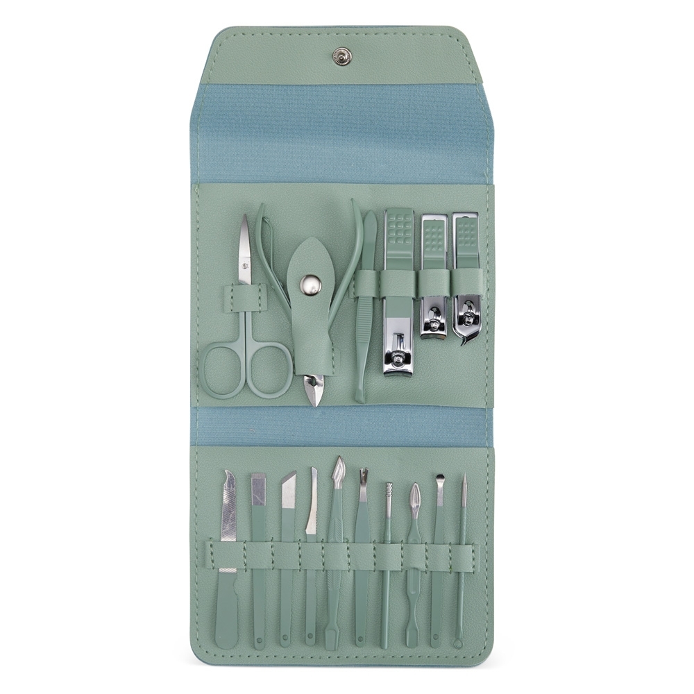 Kit Manicure 16 Peças em Estojo Couro Sintético | Brindes Personalizados