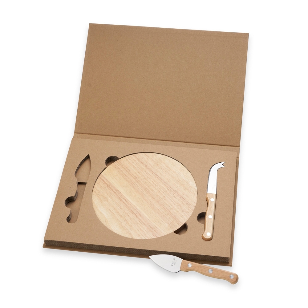 Kit Queijo 3 Peças em Estojo Kraft Personalizado