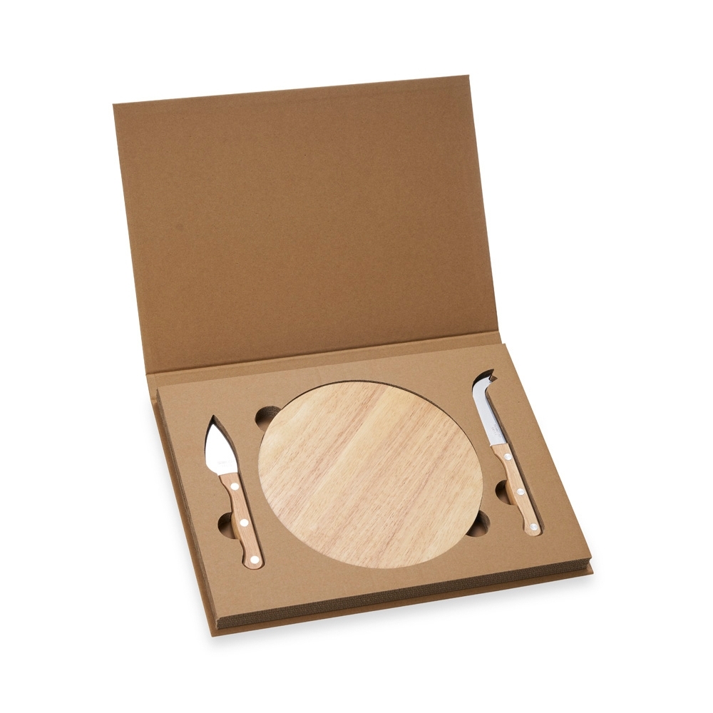 Kit Queijo 3 Peças em Estojo Kraft Personalizado