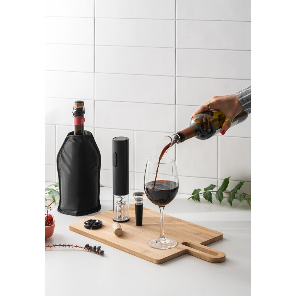 Kit Saca-Rolhas Elétrico com Acessórios WINERY Personalizado