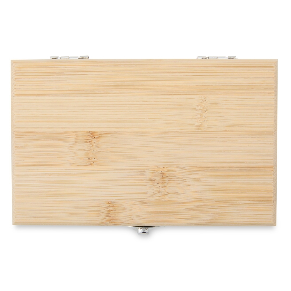 Kit Vinho 3 Peças com Estojo de Bambu Personalizado