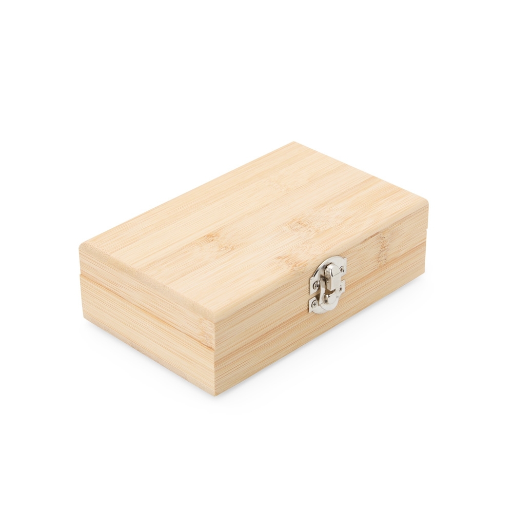Kit Vinho 3 Peças com Estojo de Bambu Personalizado
