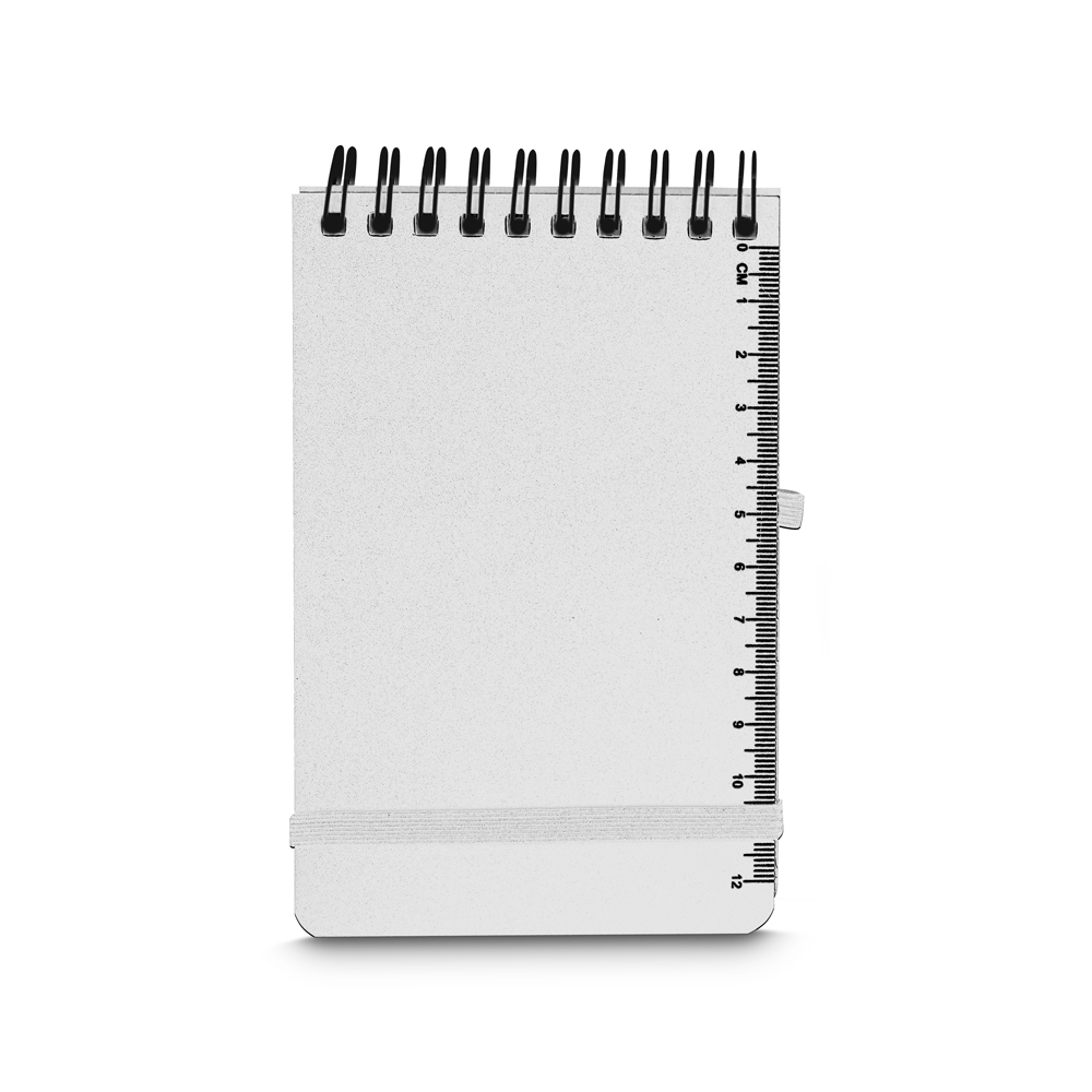 Mini Caderno em PP Reciclável com Suporte para Caneta 60 Folhas Personalizado