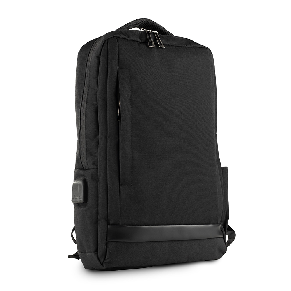 Mochila para Notebook 15,6” em Poliéster 600D com USB e Áudio P2